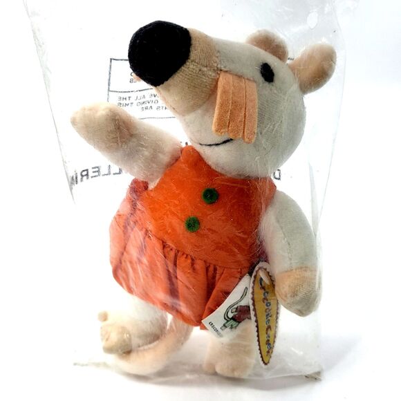 Crocodile Creek Maisy Plush Mouse Ballerina Orange Dress 1996 6" Bag Lucy - Picture 1 of 11